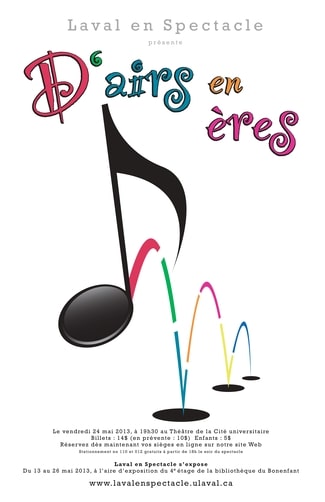 Affiche promotionnel 2013 sous la thématique: D'airs en ères.